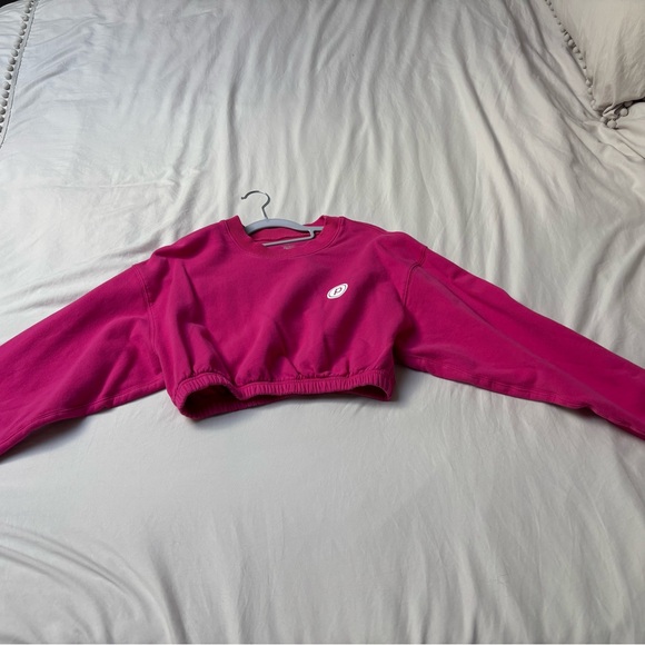 Pure Barre Fuchsia Cropped Sweatshirt - Picture 4 of 4